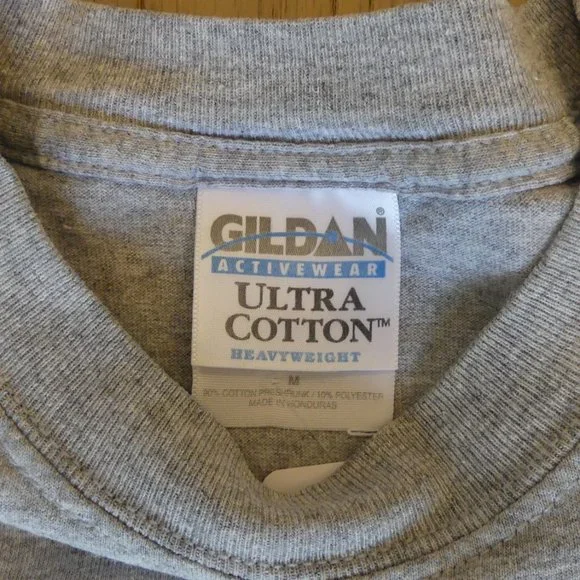 Perennial Pleasures Club Gildan Vintage 2000's Grey Medium T-Shirt - Picture 3 of 4